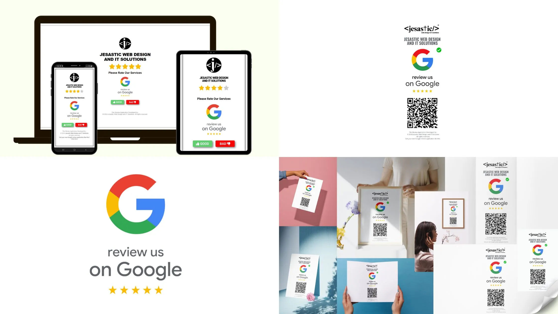 Google Review QR Code Poster Design 1